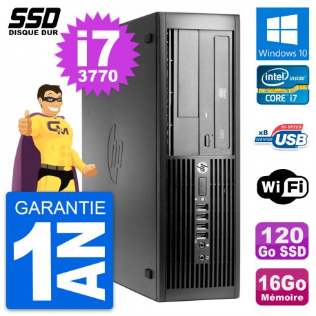 PC HP Pro 4300 SFF Intel Core i7-3770 RAM 16Go SSD 120Go Windows 10 Wifi