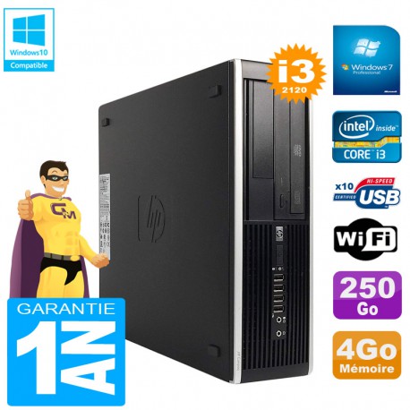 PC HP Compaq Pro 6300 SFF I3-2120 RAM 4Go Disque 250Go Graveur DVD Wifi W7
