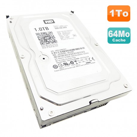 Disque Dur 3.5" 1To SATA Western Digital Recertified WD10EZRX-00DC0B0 5400RPM