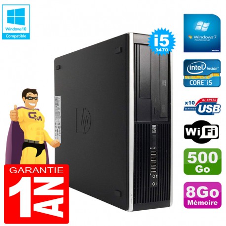 PC HP Compaq Pro 6300 SFF I5-3470 RAM 8Go Disque 500Go Graveur DVD Wifi W7