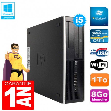 PC HP Compaq Pro 6300 SFF I5-3470 RAM 8Go Disque 1To Graveur DVD Wifi W7