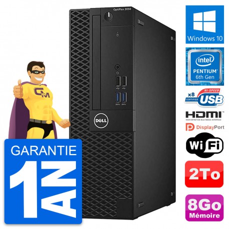 PC Dell OptiPlex 3050 SFF Intel G4400 RAM 8Go Disque 2To HDMI Windows 10 Wifi