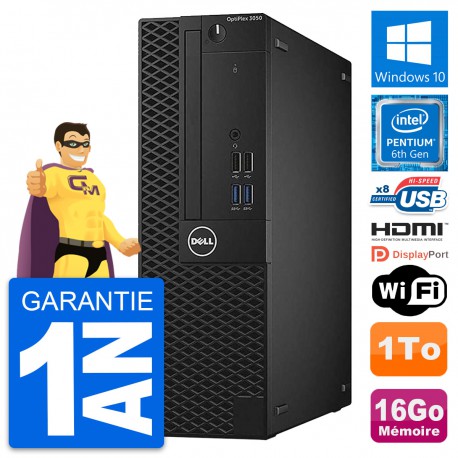 PC Dell OptiPlex 3050 SFF Intel G4400 RAM 16Go Disque 1To HDMI Windows 10 Wifi