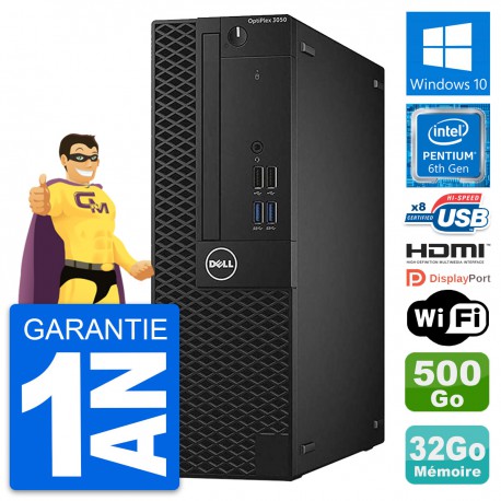 PC Dell OptiPlex 3050 SFF G4400 RAM 32Go Disque Dur 500Go HDMI Windows 10 Wifi