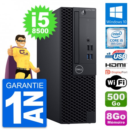 PC Dell OptiPlex 3060 SFF Core i5-8500 RAM 8Go Disque 500Go HDMI Windows 10 Wifi