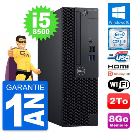 PC Dell OptiPlex 3060 SFF Intel i5-8500 RAM 8Go Disque 2To HDMI Windows 10 Wifi