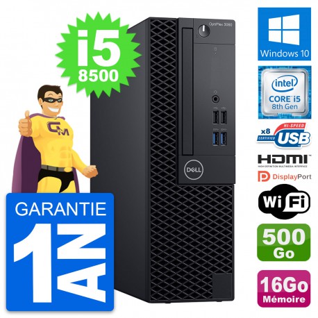 PC Dell OptiPlex 3060 SFF i5-8500 RAM 16Go Disque Dur 500Go HDMI Windows 10 Wifi