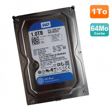 Disque Dur 1To WD Blue SATA III 3.5" WD10EZEX-75M2NA0 05P30F 5P30F 7200RPM 64Mo