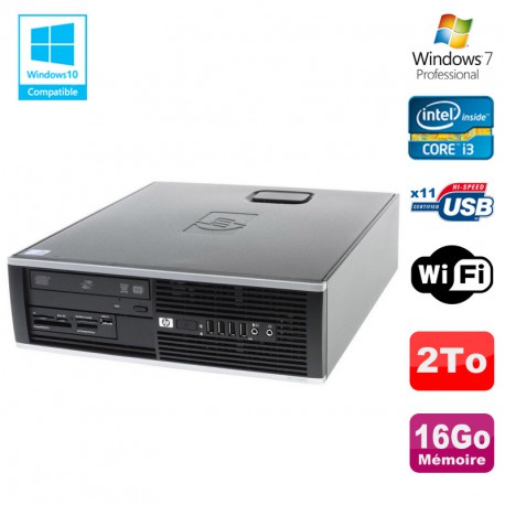 PC HP Compaq 6200 Pro SFF Intel Core i3 3.3GHz 16Go DDR3 2To Graveur WIFI W7 Pro
