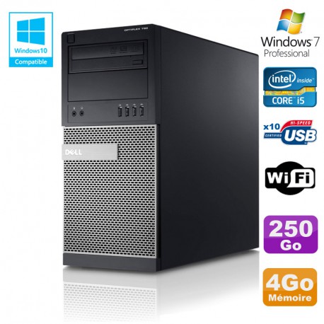PC Tour Dell Optiplex 790 Intel Core I5 3.1Ghz 4Go Disque 250 Go DVD WIFI Win 7
