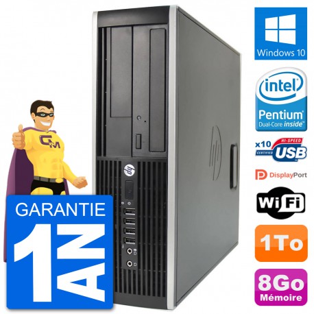 PC HP Compaq 6200 Pro SFF Intel G630 RAM 8Go Disque Dur 1To Windows 10 Wifi
