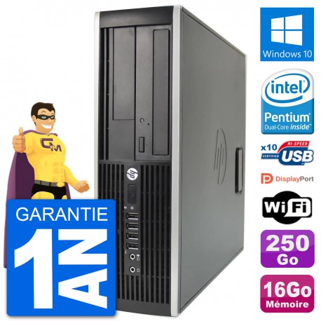 PC HP Compaq 6200 Pro SFF Intel G630 RAM 16Go Disque Dur 250Go Windows 10 Wifi
