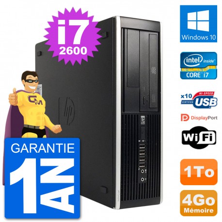 PC HP Compaq 6200 Pro SFF Intel i7-2600 RAM 4Go Disque Dur 1To Windows 10 Wifi