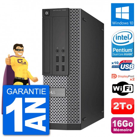 PC Dell OptiPlex 7020 SFF Intel G3220 RAM 16Go Disque Dur 2To Windows 10 Wifi