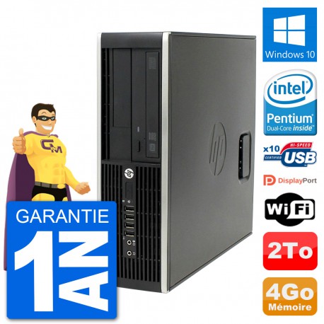 PC HP Compaq Pro 6300 SFF Intel G630 RAM 4Go Disque Dur 2To Windows 10 Wifi