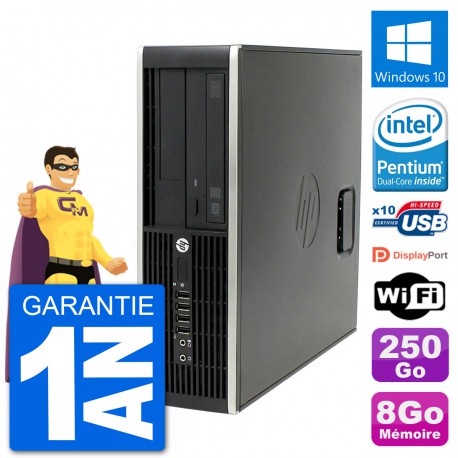PC HP Compaq Pro 6300 SFF Intel G630 RAM 8Go Disque Dur 250Go Windows 10 Wifi