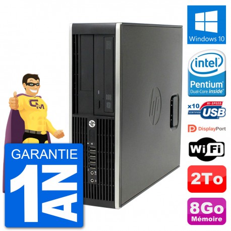 PC HP Compaq Pro 6300 SFF Intel G630 RAM 8Go Disque Dur 2To Windows 10 Wifi
