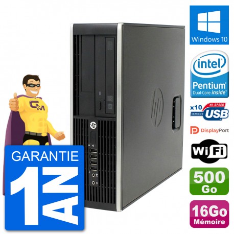PC HP Compaq Pro 6300 SFF Intel G630 RAM 16Go Disque Dur 500Go Windows 10 Wifi