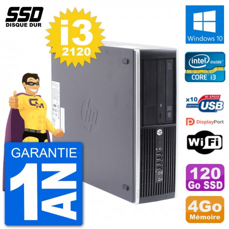 PC HP Compaq Pro 6300 SFF Intel i3-2120 RAM 4Go SSD 120Go Windows 10 Wifi