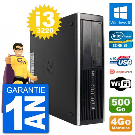 PC HP Compaq Pro 6300 SFF Intel i3-3220 RAM 4Go Disque Dur 500Go Windows 10 Wifi