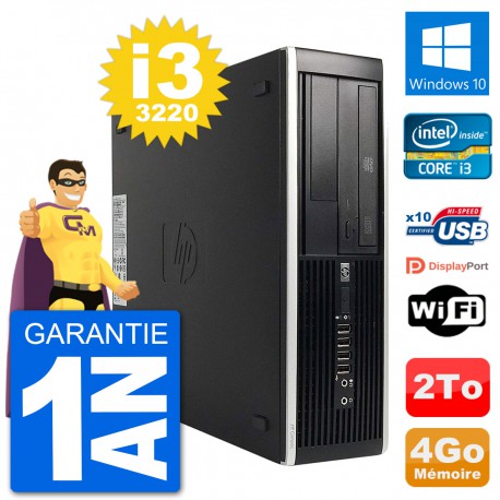 PC HP Compaq Pro 6300 SFF Intel i3-3220 RAM 4Go Disque Dur 2To Windows 10 Wifi