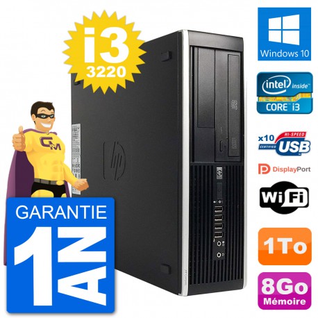 PC HP Compaq Pro 6300 SFF Intel i3-3220 RAM 8Go Disque Dur 1To Windows 10 Wifi