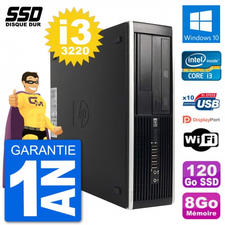PC HP Compaq Pro 6300 SFF Intel i3-3220 RAM 8Go SSD 120Go Windows 10 Wifi
