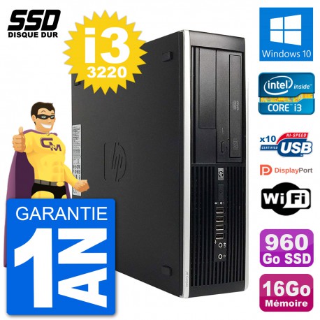 PC HP Compaq Pro 6300 SFF Intel i3-3220 RAM 16Go SSD 960Go Windows 10 Wifi