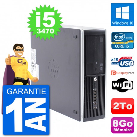 PC HP Compaq Pro 6300 SFF Intel i5-3470 RAM 8Go Disque Dur 2To Windows 10 Wifi