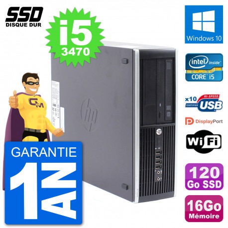 PC HP Compaq Pro 6300 SFF Intel i5-3470 RAM 16Go SSD 120Go Windows 10 Wifi