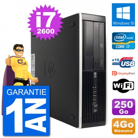 PC HP Compaq Pro 6300 SFF Intel i7-2600 RAM 4Go Disque Dur 250Go Windows 10 Wifi