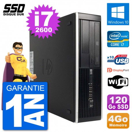 PC HP Compaq Pro 6300 SFF Intel i7-2600 RAM 4Go SSD 120Go Windows 10 Wifi