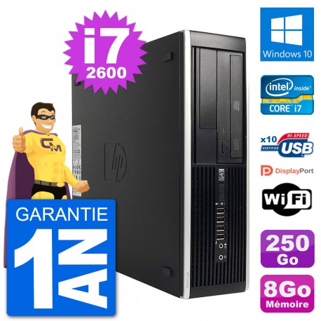 PC HP Compaq Pro 6300 SFF Intel i7-2600 RAM 8Go Disque Dur 250Go Windows 10 Wifi