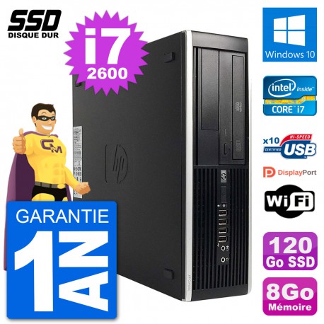 PC HP Compaq Pro 6300 SFF Intel i7-2600 RAM 8Go SSD 120Go Windows 10 Wifi