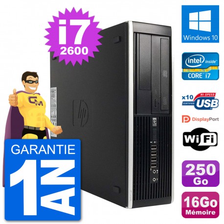 PC HP Compaq Pro 6300 SFF Intel i7-2600 RAM 16Go Disque 250Go Windows 10 Wifi