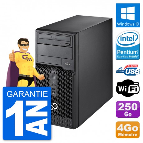 PC Tour Fujitsu Esprimo P400 Intel G630 RAM 4Go Disque Dur 250Go Windows 10 Wifi