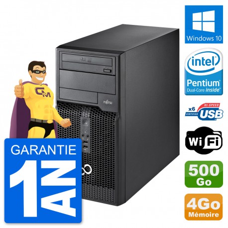 PC Tour Fujitsu Esprimo P400 Intel G630 RAM 4Go Disque Dur 500Go Windows 10 Wifi