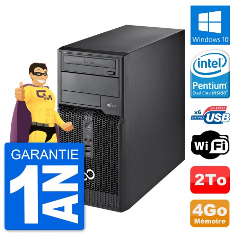 PC Tour Fujitsu Esprimo P400 Intel G630 RAM 4Go Disque Dur 2To Windows 10 Wifi