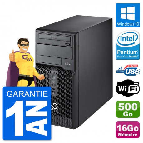 PC Tour Fujitsu Esprimo P400 Intel G630 RAM 16Go Disque 500Go Windows 10 Wifi