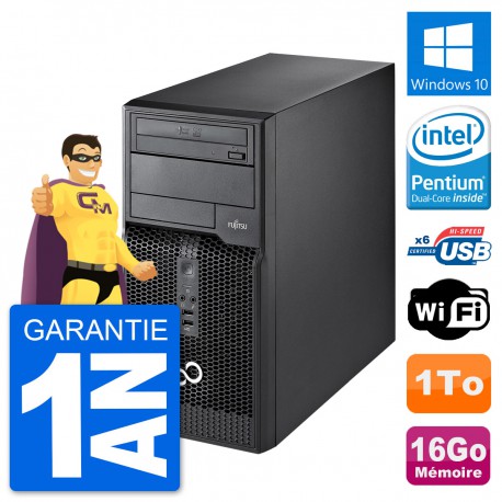 PC Tour Fujitsu Esprimo P400 Intel G630 RAM 16Go Disque Dur 1To Windows 10 Wifi