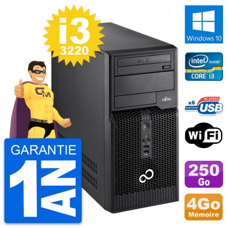 PC Tour Fujitsu Esprimo P400 Intel i3-3220 RAM 4Go Disque 250Go Windows 10 Wifi