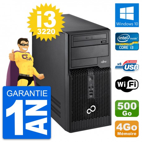 PC Tour Fujitsu Esprimo P400 Intel i3-3220 RAM 4Go Disque 500Go Windows 10 Wifi