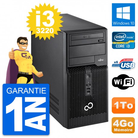 PC Tour Fujitsu Esprimo P400 Intel i3-3220 RAM 4Go Disque 1To Windows 10 Wifi