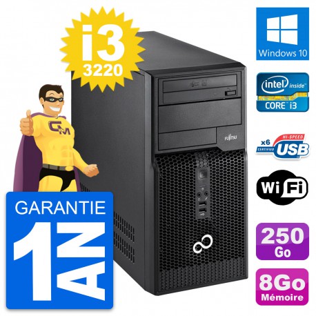 PC Tour Fujitsu Esprimo P400 Intel i3-3220 RAM 8Go Disque 250Go Windows 10 Wifi