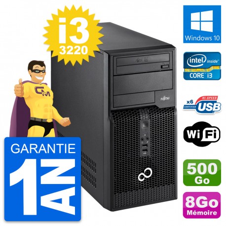 PC Tour Fujitsu Esprimo P400 Intel i3-3220 RAM 8Go Disque 500Go Windows 10 Wifi