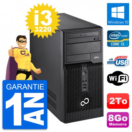 PC Tour Fujitsu Esprimo P400 Intel i3-3220 RAM 8Go Disque 2To Windows 10 Wifi