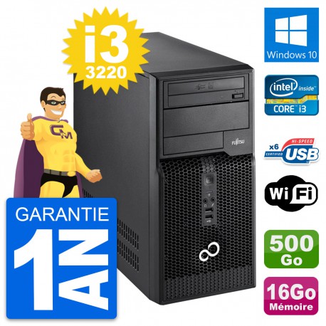 PC Tour Fujitsu Esprimo P400 Intel i3-3220 RAM 16Go Disque 500Go Windows 10 Wifi