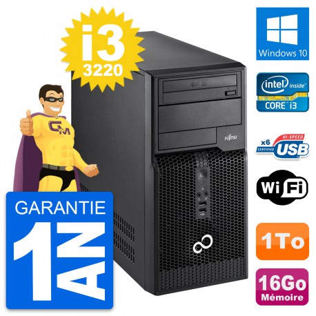 PC Tour Fujitsu Esprimo P400 Intel i3-3220 RAM 16Go Disque 1To Windows 10 Wifi