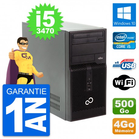 PC Tour Fujitsu Esprimo P400 Intel i5-3470 RAM 4Go Disque 500Go Windows 10 Wifi