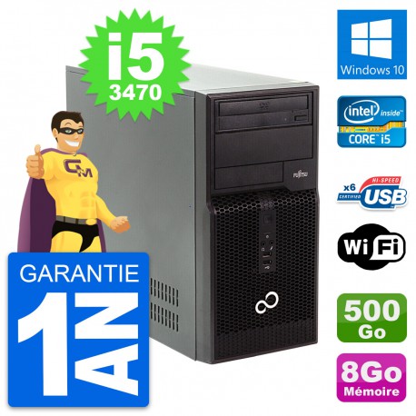 PC Tour Fujitsu Esprimo P400 Intel i5-3470 RAM 8Go Disque 500Go Windows 10 Wifi